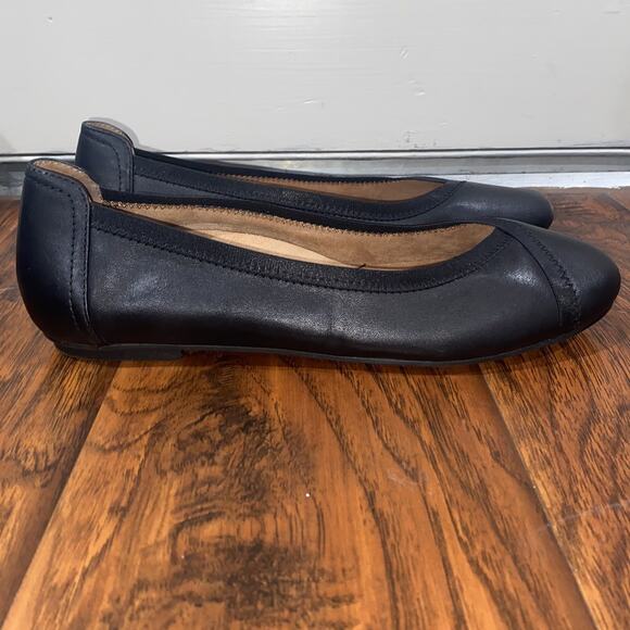 VIONIC Women's Sz 10 Caroll Flats Ballet Shoes Black Leather Comfort Closed Toe - Picture 5 of 10